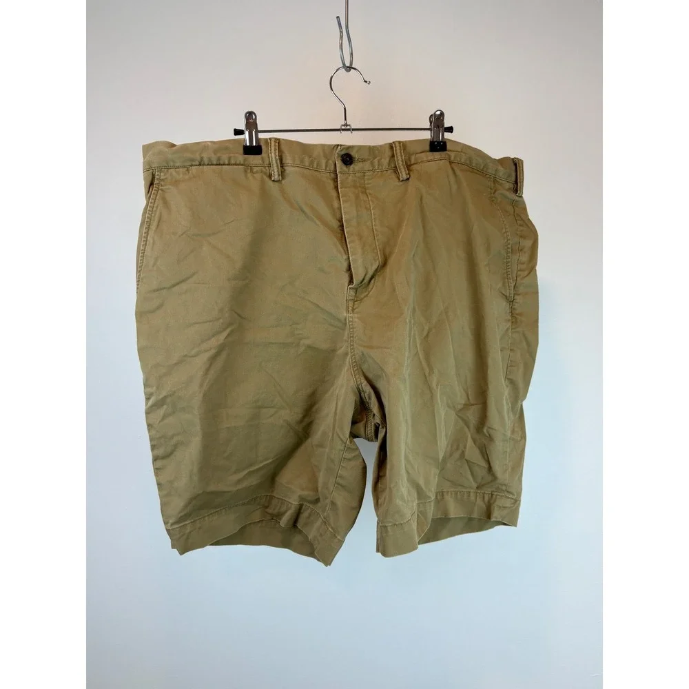 Polo Ralph Lauren Chino Shorts Mens 42 Tan Classic Fit 9 Inch Stretch Khaki Pony